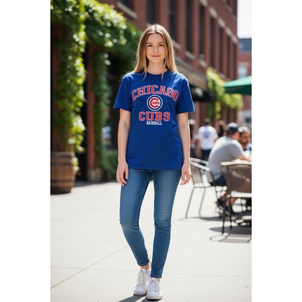 Chicago Cubs MLB Genuine Merchandise Youth Small Blue Graphic T-Shirt Baseball